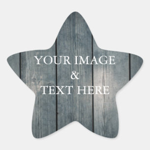 Personalised Custom Your Own Photo & Text Star Sticker