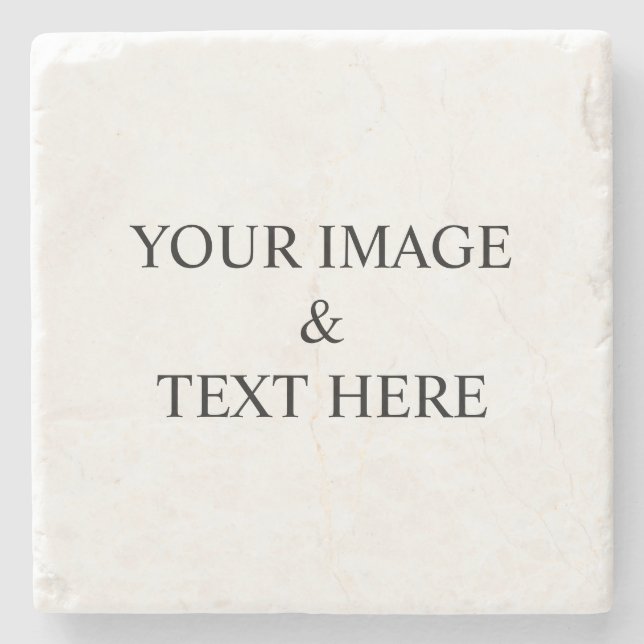 Personalised Custom Your Own Photo & Text  Stone Coaster (Front)