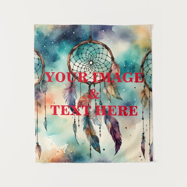 Personalised Custom Your Own Photo & Text Tapestry (Front)