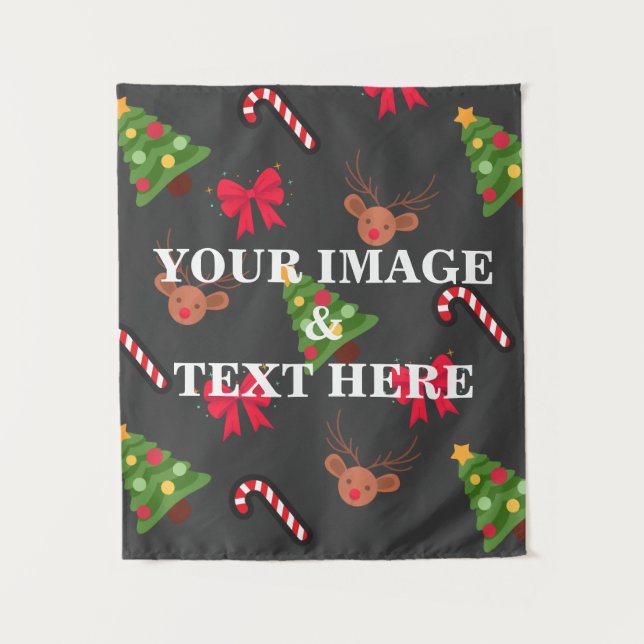 Personalised Custom Your Own Photo & Text Tapestry (Front)