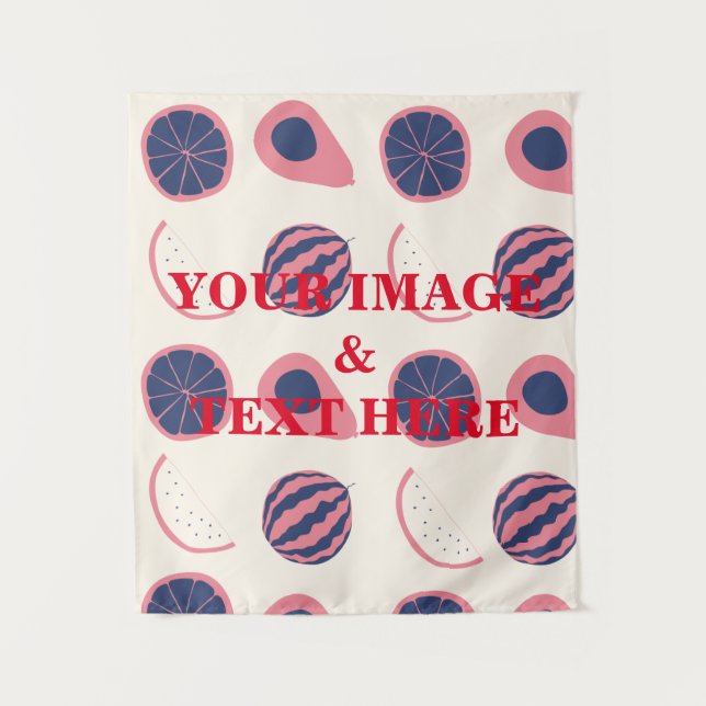 Personalised Custom Your Own Photo & Text Tapestry (Front)