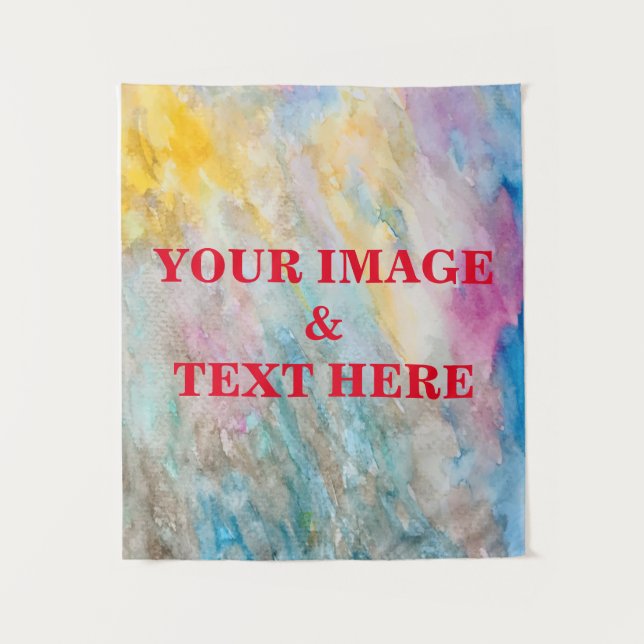 Personalised Custom Your Own Photo & Text Tapestry (Front)