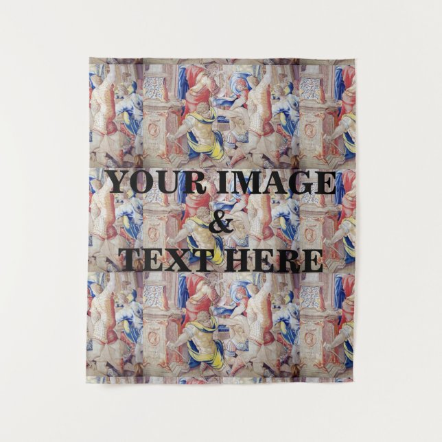 Personalised Custom Your Own Photo & Text Tapestry (Front)