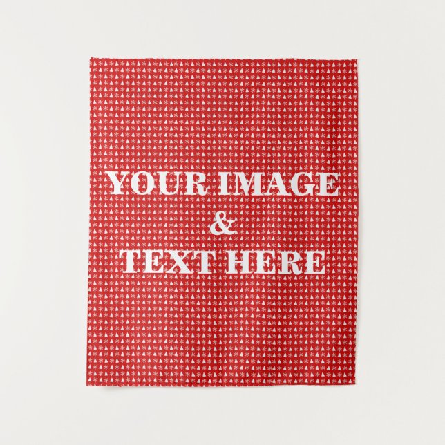 Personalised Custom Your Own Photo & Text Tapestry (Front)