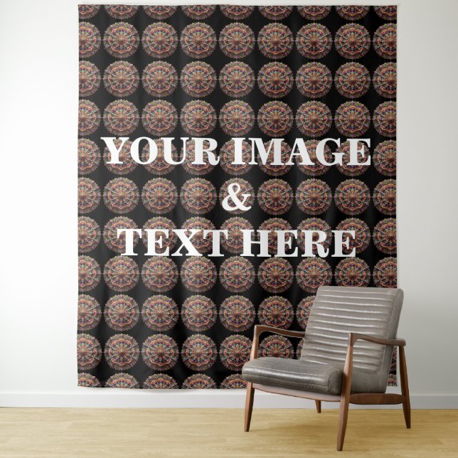 Personalised Custom Your Own Photo & Text Tapestry (In Situ)