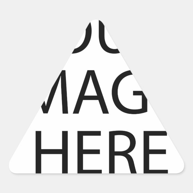 Personalised Custom Your Own Photo & Text Triangle Sticker (Front)