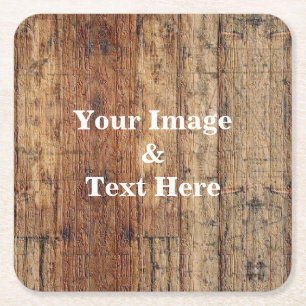 Personalised Custom Your Own Photo Wooden Square P Paper Coaster