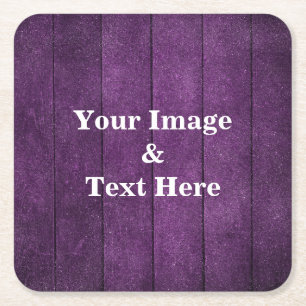 Personalised Custom Your Own Photo Wooden Square P Square Paper Coaster