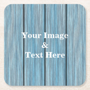 Personalised Custom Your Own Photo Wooden Square P Square Paper Coaster