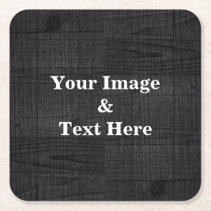 Personalised Custom Your Own Photo Wooden Square P Square Paper Coaster