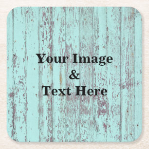 Personalised Custom Your Own Photo Wooden Square P Square Paper Coaster