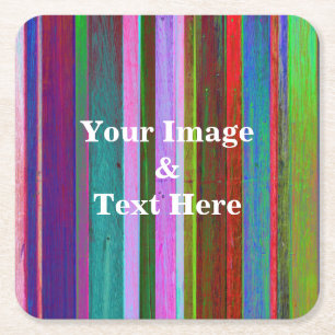 Personalised Custom Your Own Photo Wooden Square P Square Paper Coaster