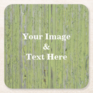 Personalised Custom Your Own Photo Wooden Square Paper Coaster