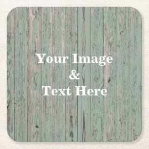 Personalised Custom Your Own Photo Wooden Square Paper Coaster