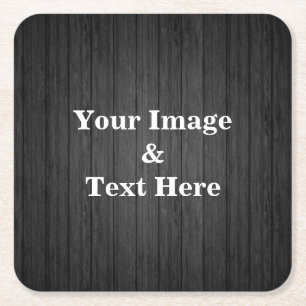 Personalised Custom Your Own Photo Wooden Square Paper Coaster