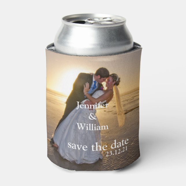 Personalised Custom Your Own Wedding Photo Can Cooler (Can Front)