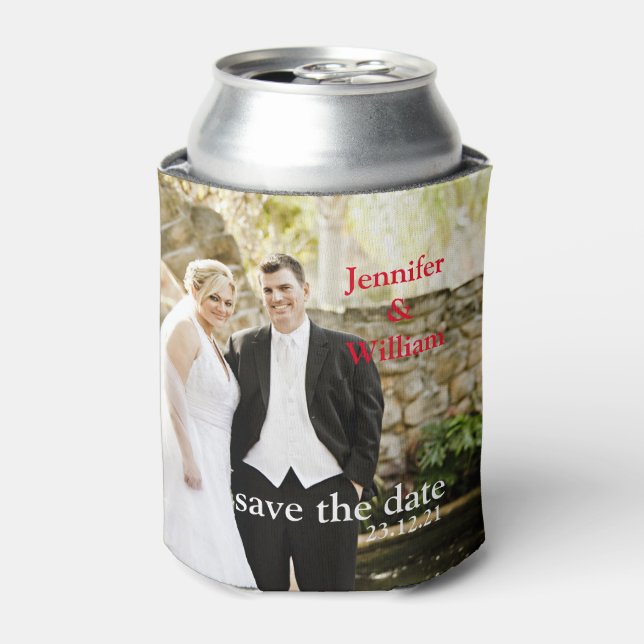 Personalised Custom Your Own Wedding Photo Can Cooler (Can Front)