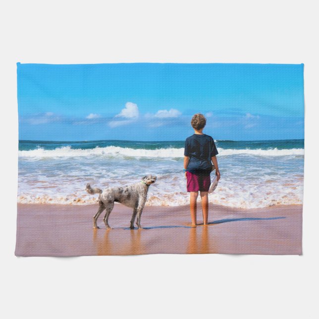 Personalised Custom Your Pet Photo Kitchen Towel (Horizontal)
