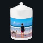 Personalised Custom Your Pet Photo Teapot<br><div class="desc">Custom Photo Teapots - Make Your Own Design with Pet - Personalised Family / Friends / Pets or Personal Teapot Gift - Add Your Photo / or Text / Name - Resize and move or remove and add elements / text with Customisation tool ! You can transfer this design to...</div>