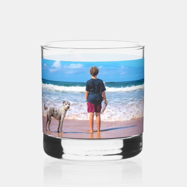 Personalised Custom Your Pet Photo Whiskey Glass (Left)