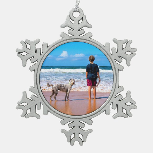 Personalised Custom Your Photo Christmas Ornament (Front)