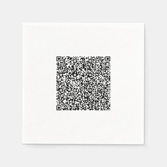 Personalised Custom Your QR Code Scan Info Napkins (Front)