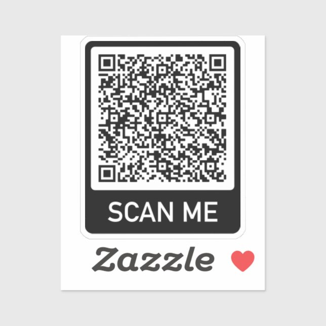 Personalised Custom Your QR Code Sticker Template (Sheet)