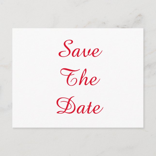 Personalised Custom Your Wedding Save The Date Announcement Postcard (Front)