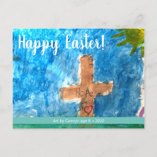 Personalised Customisable Easter Kid's Artwork Holiday Postcard