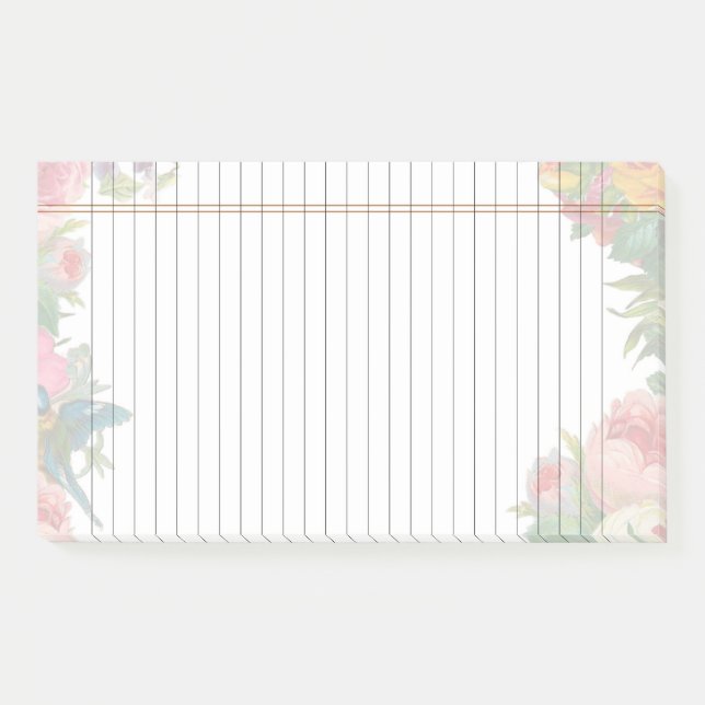 Personalised Customisable Lined Notebook Paper Pos Post-it Notes (Front)