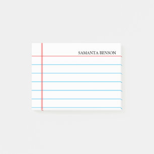 Personalised Customisable Lined Notebook Paper Post-it Notes