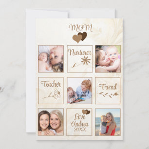 Personalised Customisable Mothers Day Photo Card