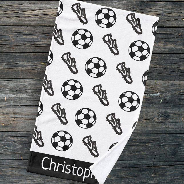 Personalised Customisable Soccer Fan Kid Player Hand Towel (Creator Uploaded)