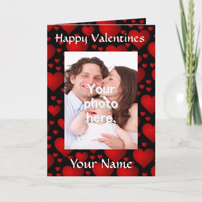 Personalised customisable Valentine's day Holiday Card (Front)