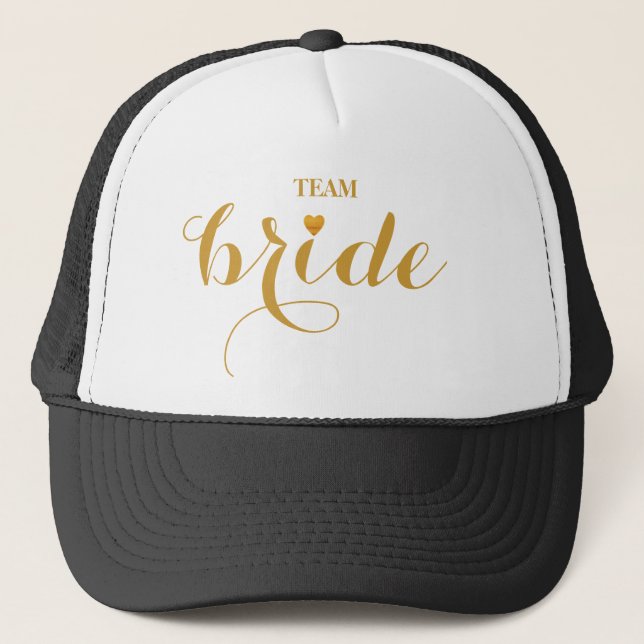 Personalised Customise Team Bride Trucker Hat (Front)