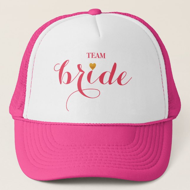 Personalised Customise Team Bride Trucker Hat (Front)