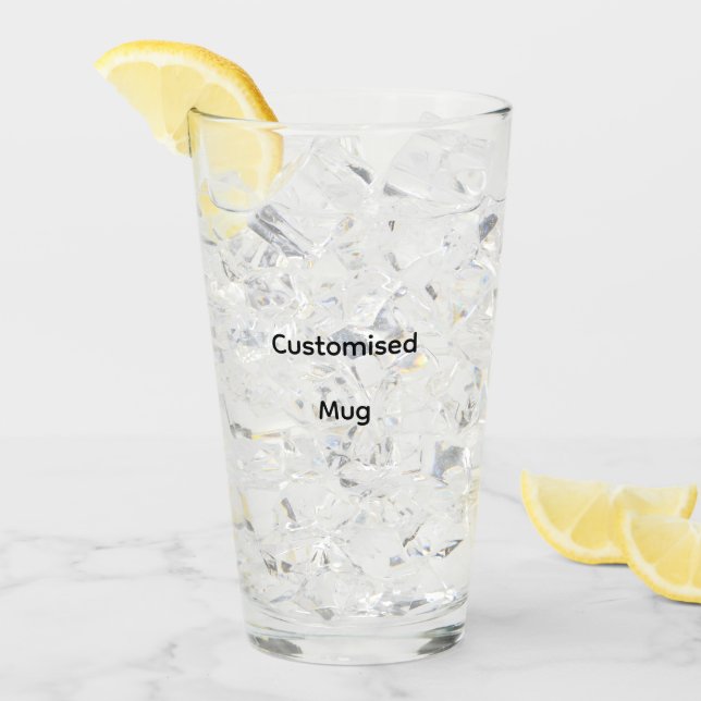 Personalised Customised Glass Tumbler (Front Ice)