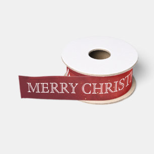 Personalised Customised Merry Christmas Grosgrain Ribbon