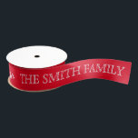 Personalised Customised Merry Christmas Grosgrain Ribbon<br><div class="desc">You can add your favourite photo. This is perfect gift idea. Personalise with your name and other text. This is  Custom Personalised Merry Christmas satin Ribbon</div>