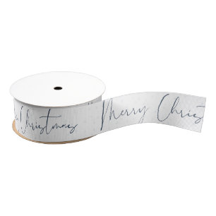 Personalised Customised Merry Christmas Grosgrain  Ribbon