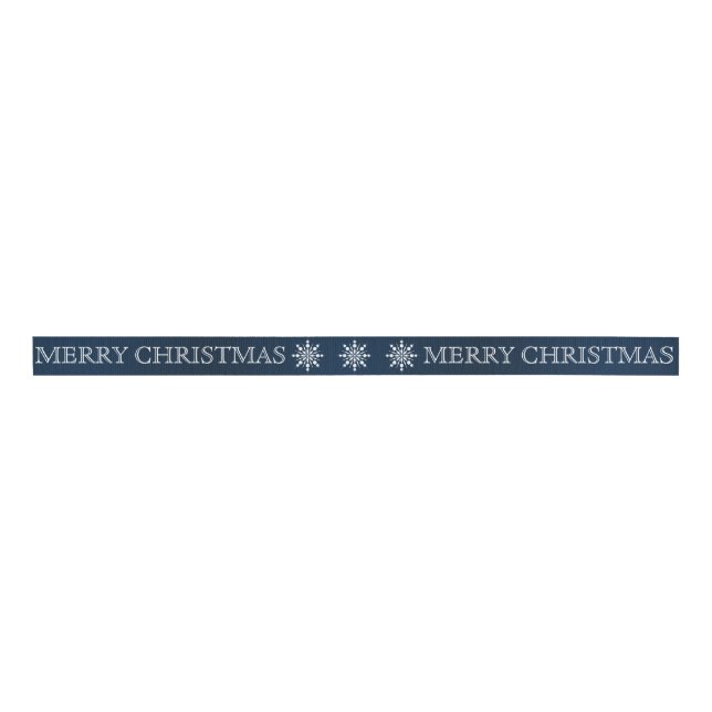 Personalised Customised Merry Christmas Grosgrain Ribbon (Front)