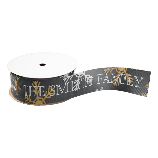 Personalised Customised Merry Christmas Grosgrain Ribbon (Spool)