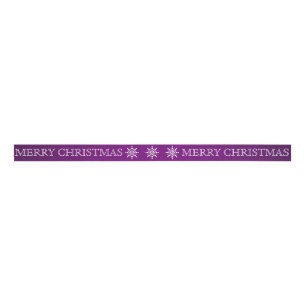 Personalised Customised Merry Christmas Grosgrain Ribbon