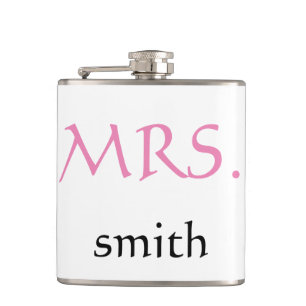 Personalised customised Mrs. Wedding Bride Hip Flask