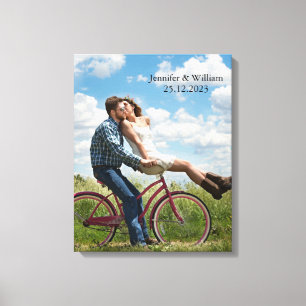 Personalised Customised Wedding Photo Canvas Print
