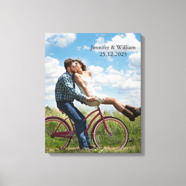 Personalised Customised Wedding Photo Canvas Print (Front)