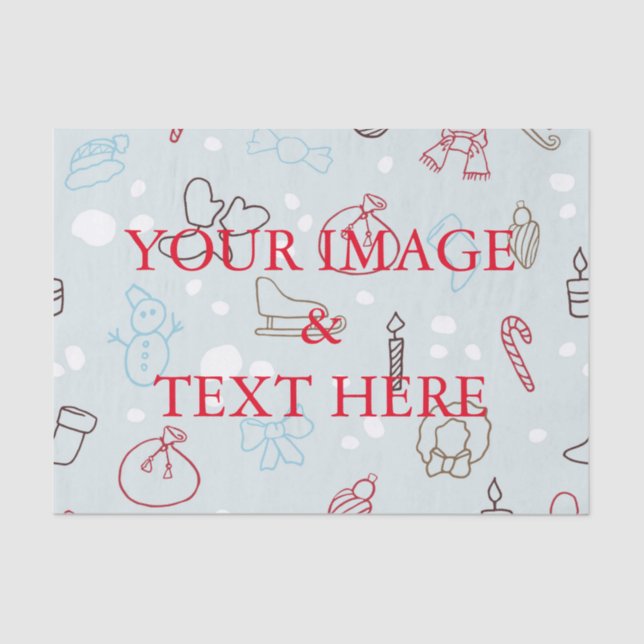 Personalised Customised Your Own Photo Tissue Pape Tissue Paper (Front)