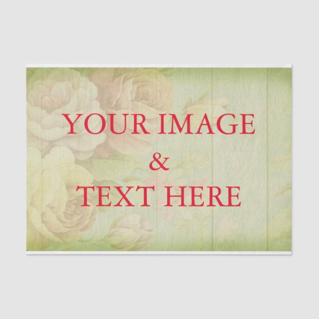 Personalised Customised Your Own Photo Tissue Pape Tissue Paper (Front)
