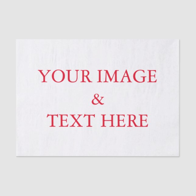 Personalised Customised Your Own Photo Tissue Paper (Front)