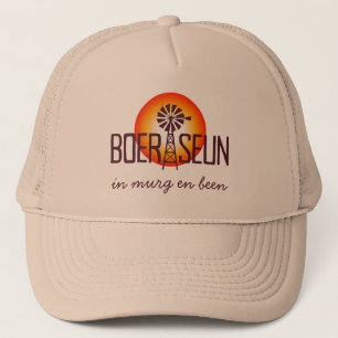 Personalised / Custum BOERSEUN Windpomp Afrikaans Trucker Hat